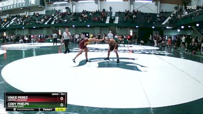 133 lbs Cons. Round 2 - Vince Perez, Central Michigan vs Cody Phelps, Michigan State