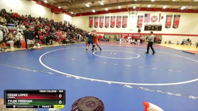 285 lbs Champ. Round 1 - Cesar Lopez, Lassen vs Tyler Freeman, Utah Tech University