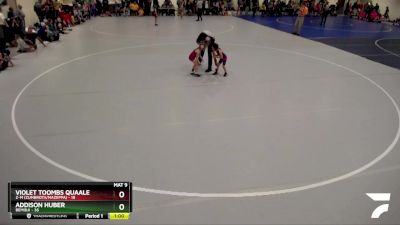Round 2 - Violet Toombs Quaale, Z-M (Zumbrota/Mazeppa) vs Addison Huber, Bemidji