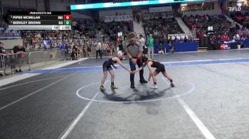 55 lbs Cons. Semi - Berkley Brown, Bluestem vs Piper McMillan, Beloit Wrestling Club