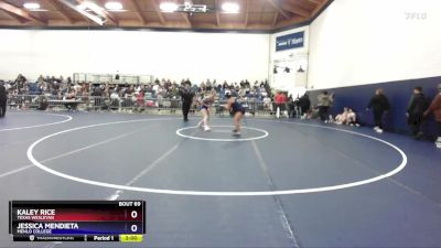 180 lbs Quarterfinal - Kaley Rice, Texas Wesleyan vs Jessica Mendieta, Menlo College