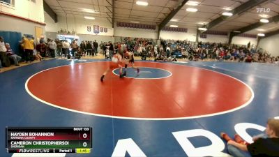 106 lbs Quarterfinal - Cameron Christopherson, Sheridan vs Hayden Bohannon, Natrona County