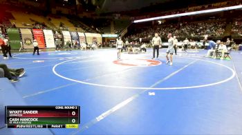106 Class 1 lbs Cons. Round 2 - Wyatt Sander, Lexington vs Cash Hancock, St. Pius X (Festus)