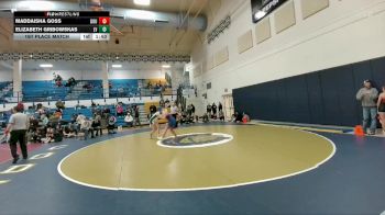 170B 1st Place Match - Maddaisha Goss, Douglas vs Elizabeth Gribowskas, Lander Valley