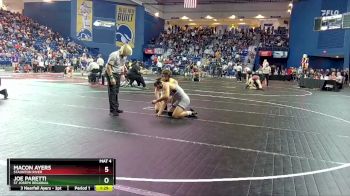 165 lbs Champ. Round 1 - Macon Ayers, Staunton River vs Joe Paretti, St Joseph Regional