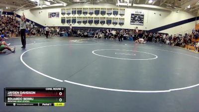 150 lbs Cons. Round 2 - Jayden Davidson, Lake Catholic vs Eduardo Berru, Bedford High School