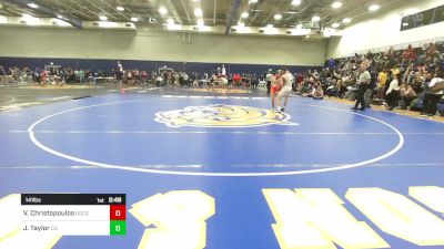 141 lbs Consi Of 16 #1 - Vivi Christopoulos, Coast Guard vs Jack Taylor, Castleton