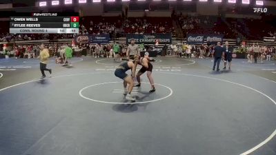 D 1 165 lbs Cons. Round 4 - Owen Wells, C.E. Byrd vs Rylee Reeves, Holy Cross