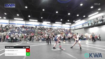 90/100 lbs Consolation - Alaric Simmons, Southmoore SaberCats Wrestling vs Hunter Brannon, Noble Takedown Club