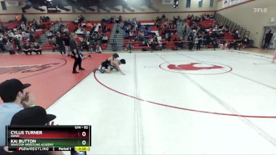 92 lbs Cons. Semi - Cylus Turner, NWWC vs Kai Button, Whatcom Wrestling Academy