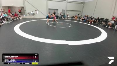 105 lbs Round 6 (10 Team) - Grace Beeson, South Carolina vs Kyah Leyba, Oklahoma Blue