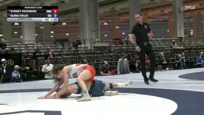 Senior Women Freestyle FS - 53 lbs Quarters - Sydney Petzinger, Cardinal WC vs Elena Ivaldi, California