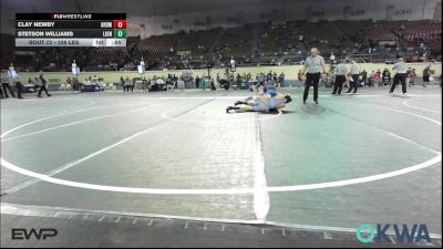 126 lbs 7th Place - Clay Newby, Ardmore Takedown Club vs Stetson Williams, Lions Wrestling Academy