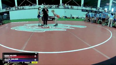 94 lbs Placement Matches (8 Team) - Eden Wilder, Missouri vs Alliya Walker, Virginia