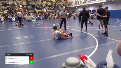 72 lbs Quarterfinal - Dino Neglia, Newfane/Revolution Elite vs Jett Jaggers, Palmer Wrestling