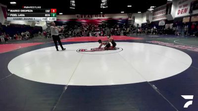 113 lbs Champ. Round 1 - Fidel Lara, Moreno Valley vs Marko Oropeza, Chaffey