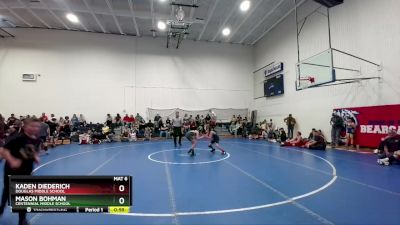 73-77 lbs Round 3 - Mason Bohman, Centennial Middle School vs Kaden Diederich, Douglas Middle School