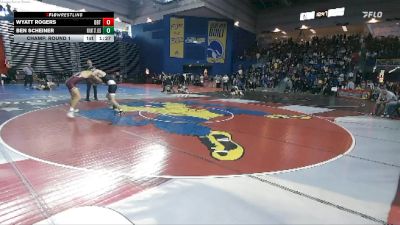 138 lbs Champ. Round 1 - Wyatt Rogers, Dobyns Bennett vs Ben Scheiner, Mount St Joes