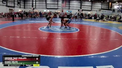 132 lbs Quarterfinals (8 Team) - Kaden Helms, DARKHORSE WRESTLING CLUB vs Aronde `Bam` Phillips, FCA LYNCHBURG