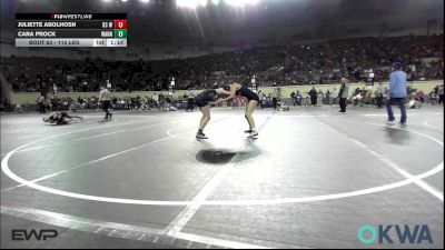 115 lbs Quarterfinal - Juliette Abolhosn, D3 Wrestling Cluib vs Cara Prock, Warner Eagles Youth Wrestling