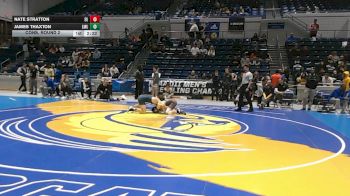 165 lbs Cons. Round 2 - Nate Stratton, Emmanuel vs James Thaxton, Lincoln Memorial