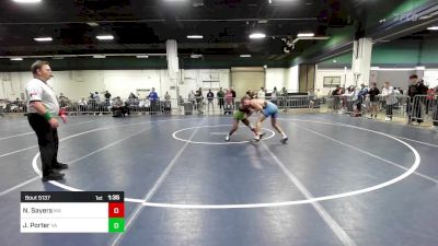 120 lbs Consi Of 128 #2 - Nathan Sayers, MA vs Justin Porter, VA