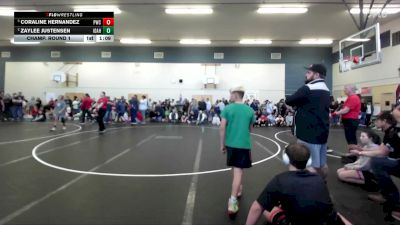 80 lbs Champ. Round 1 - Zaylee Justensen, Idaho vs Coraline Hernandez, Payette Wrestling Club