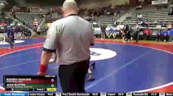 116 lbs Semifinal - Aven Burton, Central Arkansas Christian vs Kassidy Haggard, Bentonville West