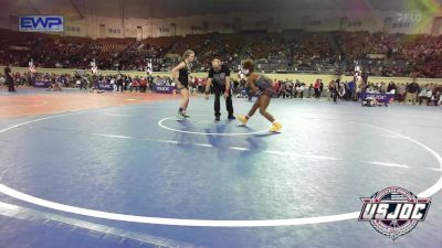 120 lbs Round Of 16 - Ki'Morah Cathey, HURRICANE WRESTLING ACADEMY vs Emily Melvin, Woodward Youth Wrestling