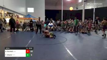 90 lbs Prelims - Kayne Burkett, Orchard WC vs Trent Shank, Total Prestige Throws