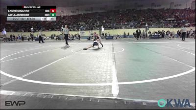 80 lbs 7th Place - Sammi Sullivan, Tonkawa Takedown Club vs Layla Achziger, Choctaw Ironman Youth Wrestling