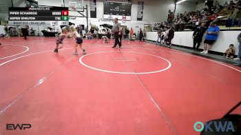 52-55 lbs Rr Rnd 2 - Piper Schadegg, Skiatook Youth Wrestling vs Aspen Shelton, Team Tulsa Wrestling Club