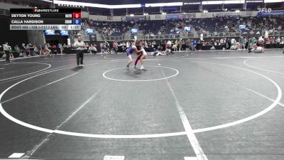 108.1-117.7 lbs Consi Of 8 #2 - Deyton Young, Rayne Wrestling vs Calla Hardison, Shawnee Mission Northwest