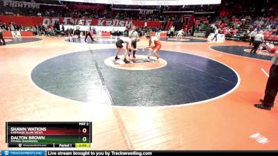 1A 175 lbs Cons. Round 1 - Shawn Watkins, Carthage (Illini West) vs Dalton Brown, Fithian (Oakwood)