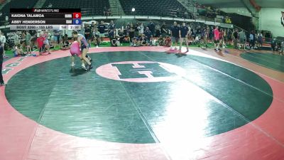 155 lbs Cons. Sub-semis - Kaiona Talamoa, Hawaii vs Abby Henderson, Idaho