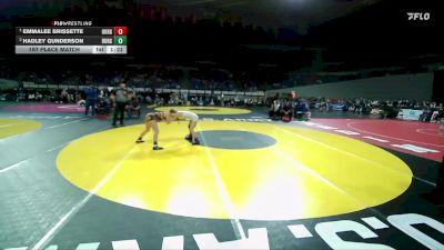 4A/3A/2A/1A Girls 115 1st Place Match - Emmalee Brissette, Oakridge Girls vs Hadley Gunderson, Burns Girls