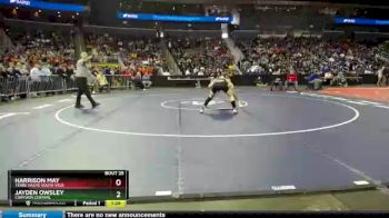 126 lbs Champ. Round 1 - Harrison May, Terre Haute South Vigo vs Jayden Owsley, Corydon Central