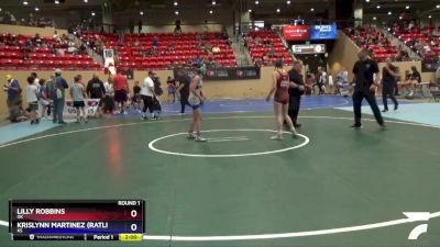 92-101 lbs Round 1 - Lilly Robbins, OK vs Krislynn Martinez (Ratliff), KS