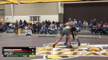 174 lbs Champ. Round 1 - Brandon Burkhart, Baldwin Wallace vs Josh Hall, Thiel College