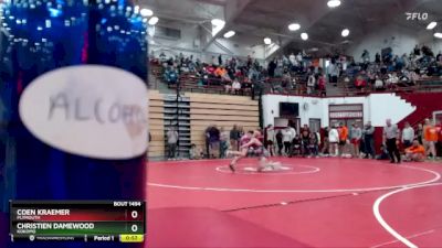 132 lbs Quarterfinal - Christien Damewood, Kokomo vs Coen Kraemer, Plymouth