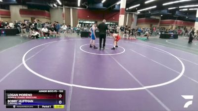 132 lbs Cons. Round 3 - Logan Moreno, Warrior Trained Wrestling vs Bobby Huffman, Currahee WC