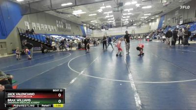 66-68 lbs Round 1 - Brax Williams, Sanderson Wrestling Academy vs Jack Valenciano, Defiant Wrestling Club