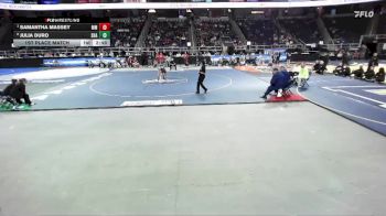 94 lbs 1st Place Match - Samantha Massey, Mount Markham-3 vs Julia Duro, Shaker-2