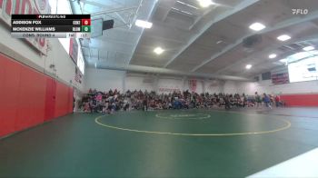 135 lbs Cons. Round 4 - Addison Fox, Central JG JV vs Mckenzie Williams, Bloomfield