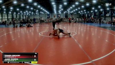 76 lbs Rd# 6- 9:00am Saturday Final Pool - Jaisen Sharma, East Coast Elite vs Tenner Gregory, Oklahoma Elite