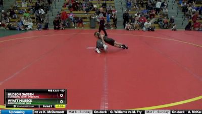 50 lbs Round 2 - Wyatt Milbeck, Bison Wrestling Club vs Hudson Gassen, Harrisburg Youth Wrestling