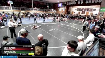 145 lbs Champ. Round 2 - John Burson, Central Valley vs Caden Dutra, Lake City High School