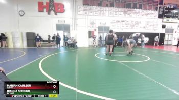 145 lbs Cons. Round 2 - Dianna Seddigh, El Toro vs Marian Carlson, Tustin