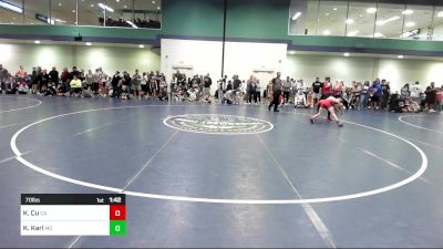 70 lbs Round Of 16 - Koa Cu, CA vs Kasen Karl, MO