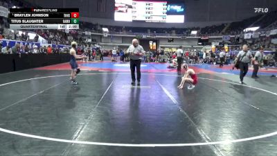 7A 106 lbs Quarterfinal - Braylen Johnson, Thompson HS vs Titus Slaughter, Oak Mountain